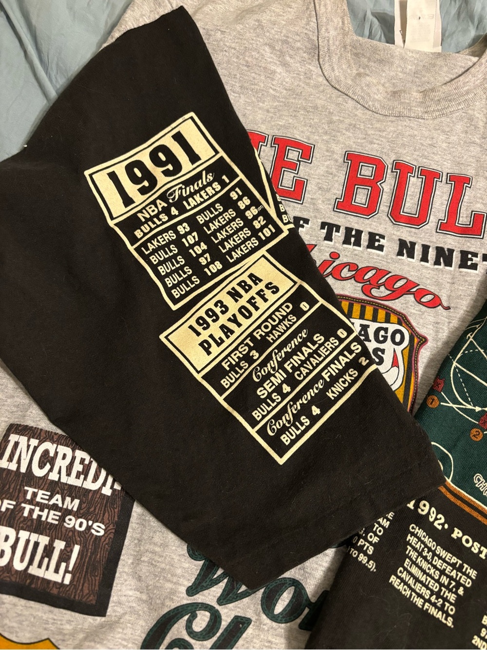 Vintage 1993 Chicago Bulls Long Gone Team Of The Nineties Shirt XL USA - Picture 7 of 10